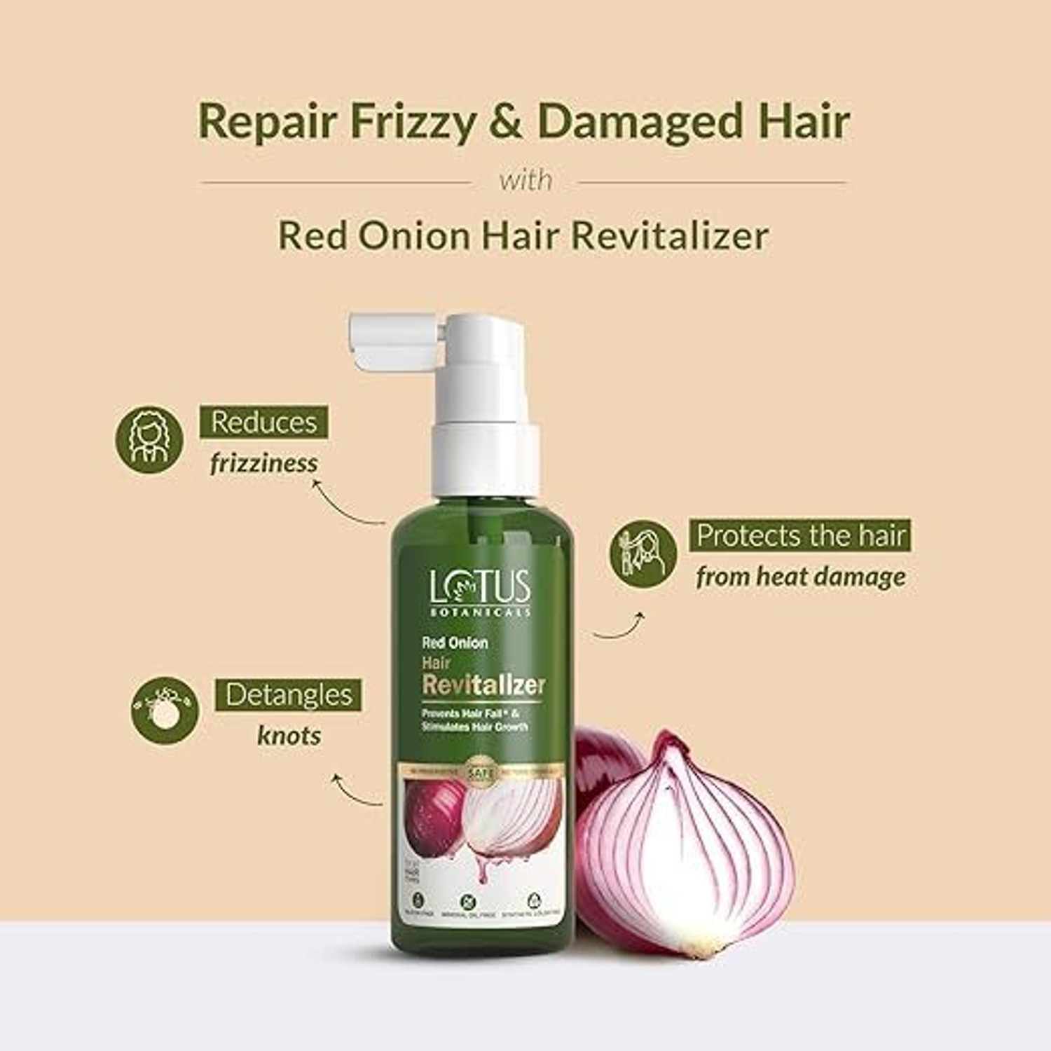 Image of Lotus Botanicals Red Onion Hair Revitalizer (100 ml)