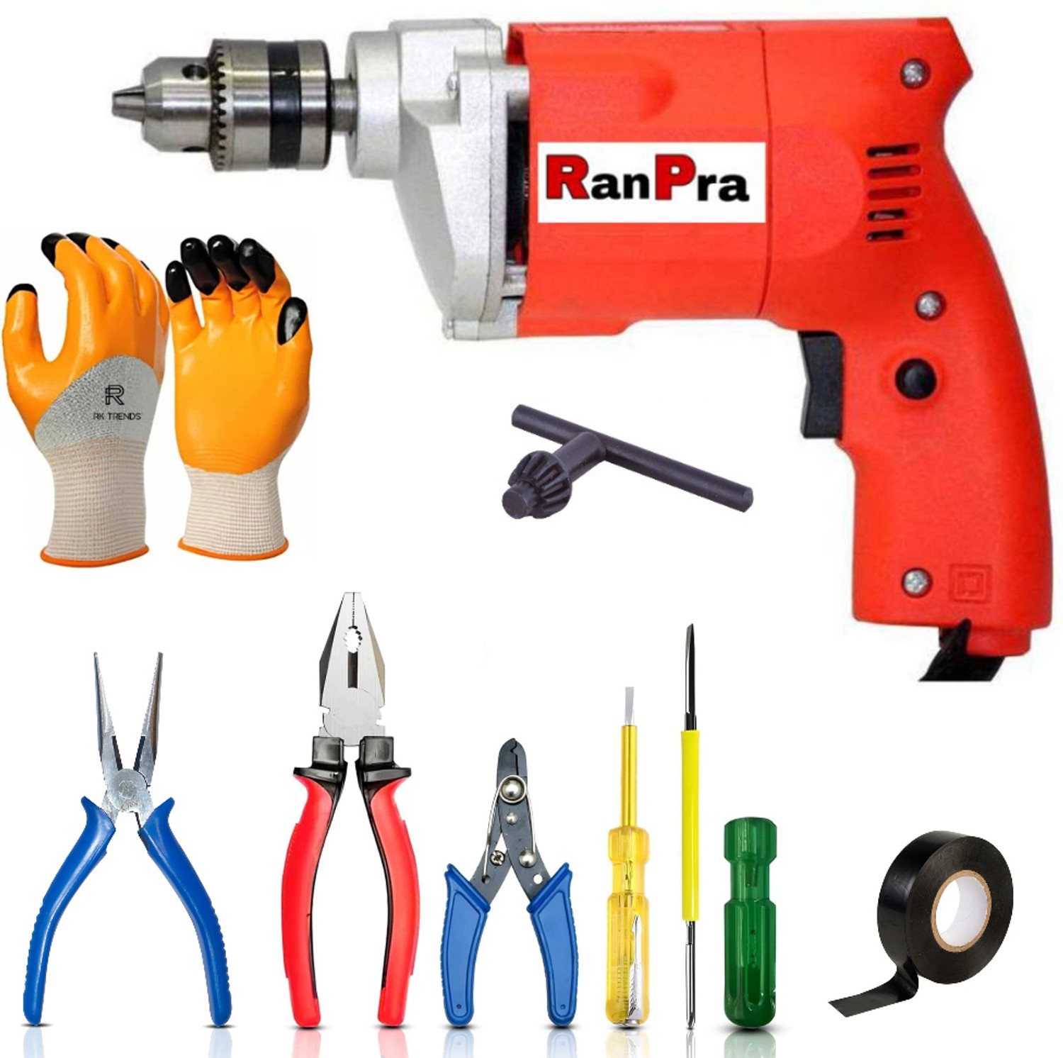 Image of BUILDSKILL 136 Pcs 650W impact drill machine tool kit | professional & home use Power & Hand Tool Kit (136 Tools)
