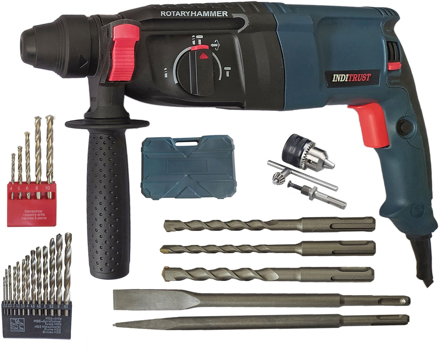 Image of RanPra 26 MM CUTFAST HAMMER /DEMOLITION DRILL MACHINE HEAVY DUTY 1250 W Rotary Hammer Drill (28 mm Chuck Size, 1250 W)