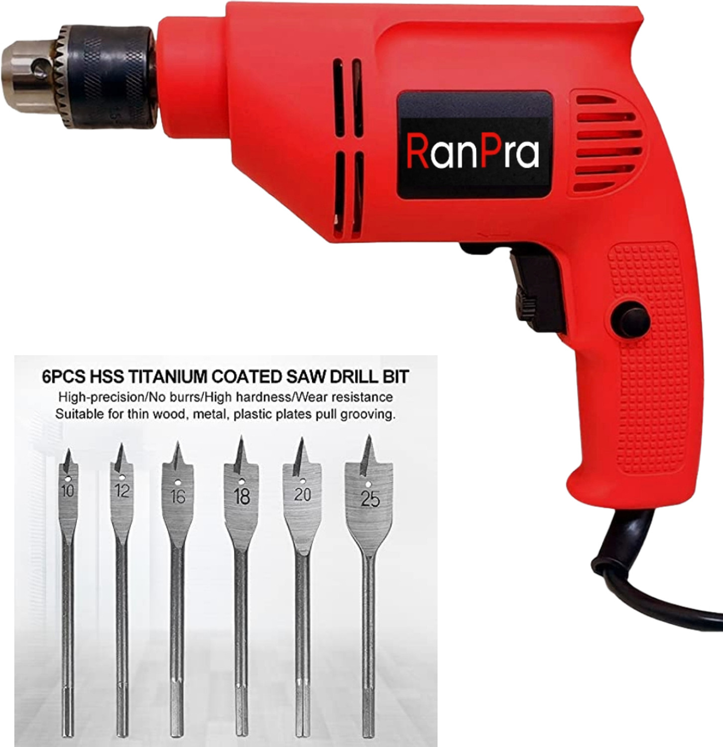 Image of RanPra 26 MM CUTFAST HAMMER /DEMOLITION DRILL MACHINE HEAVY DUTY 1250 W Rotary Hammer Drill (11 mm Chuck Size, 1250 W)