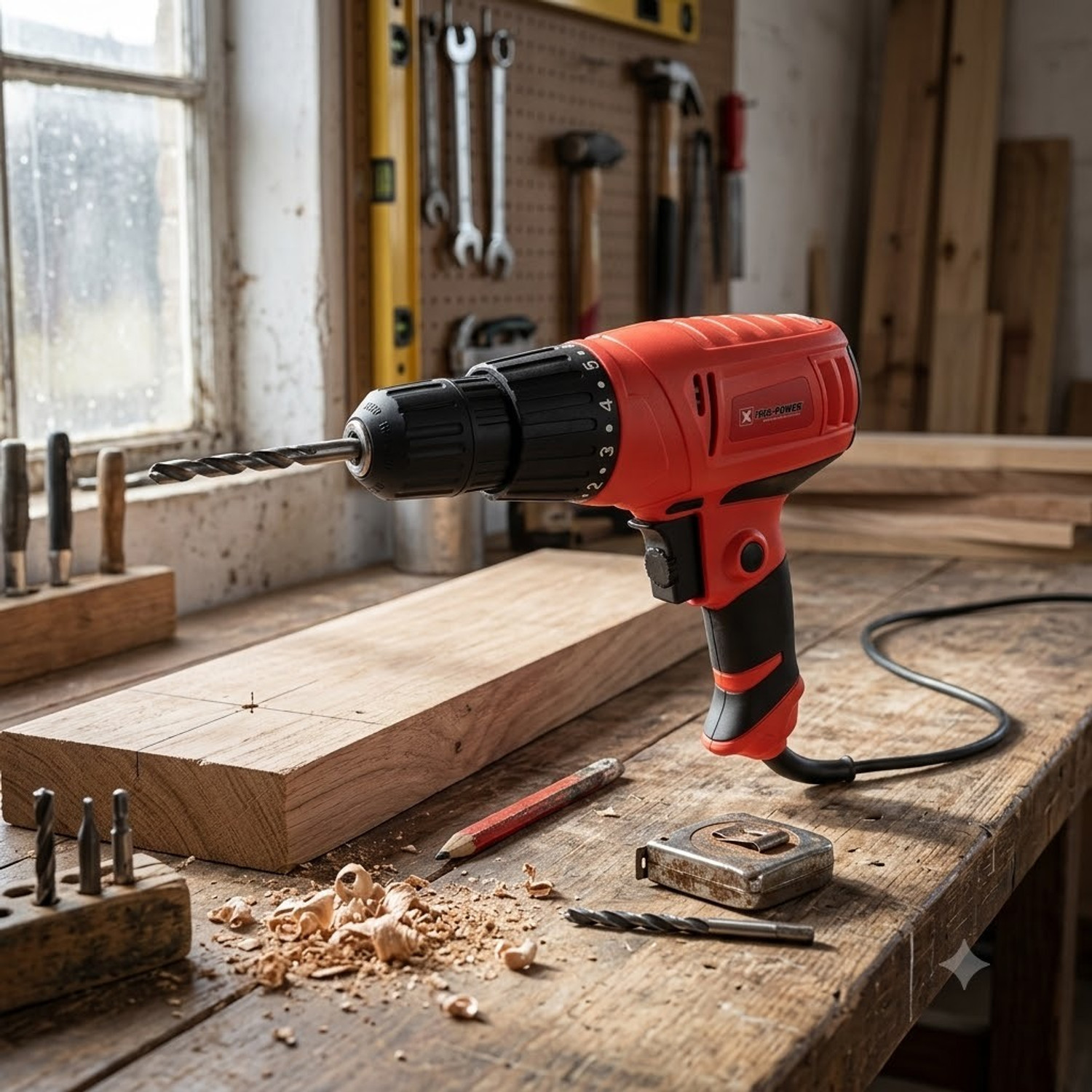 Xtra Power XPT-429 Electric Screwdriver Drill, 10mm Chuck, 350W, Red and Black Rotary Hammer Drill