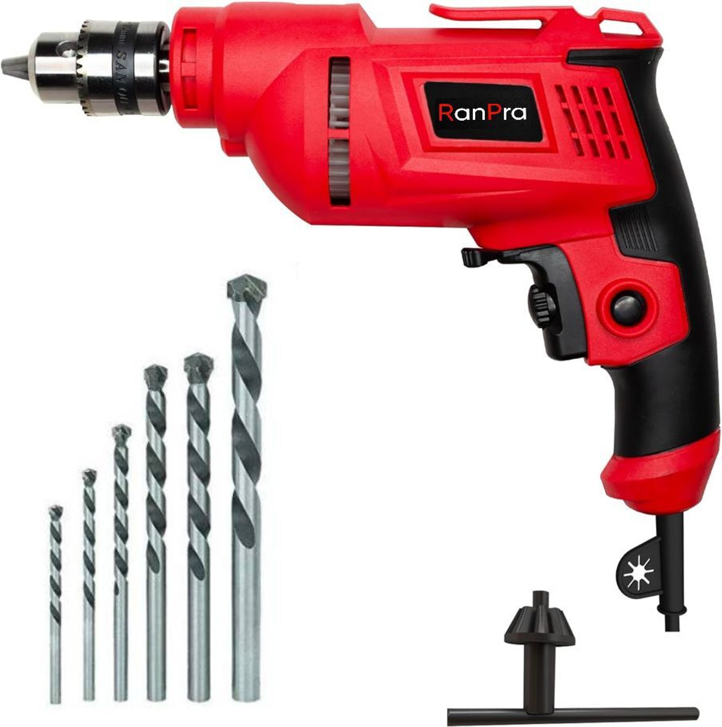 Image of RanPra COMBO OF 33PCS TOOL KIT WITH HAMMER AND ANGLE GRINDER | 13MM DRILL 5pcs Drill bits and 4useable Blades and 4inch Angle Grinder Hammer Drill (14 mm Chuck Size, 650 W)