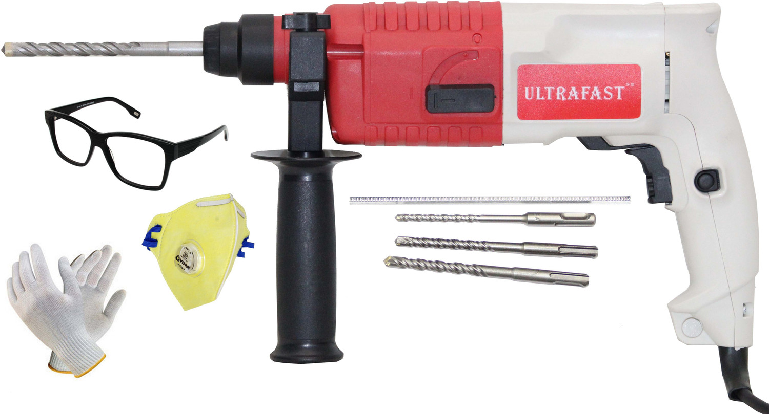 Digital Craft Ultra Fast Electric Hammer Drill 20mm Reversible Multi-Purpose Industrial Grade High Power Light Impact Drill Machine Concrete Rotary Hammer Drill