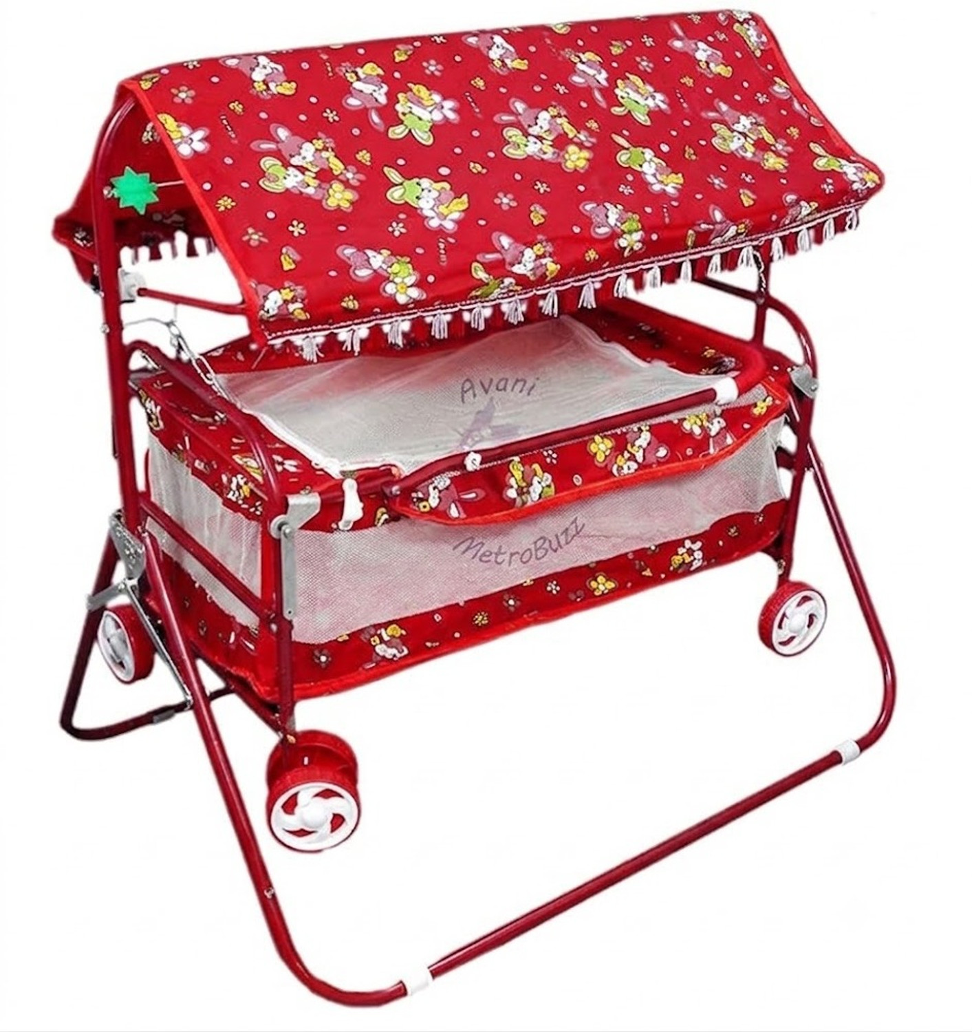 Image of GROWMETAL BABY-SWING-RED-STEEL-SMALL Iron Small Swing (Red, DIY(Do-It-Yourself))