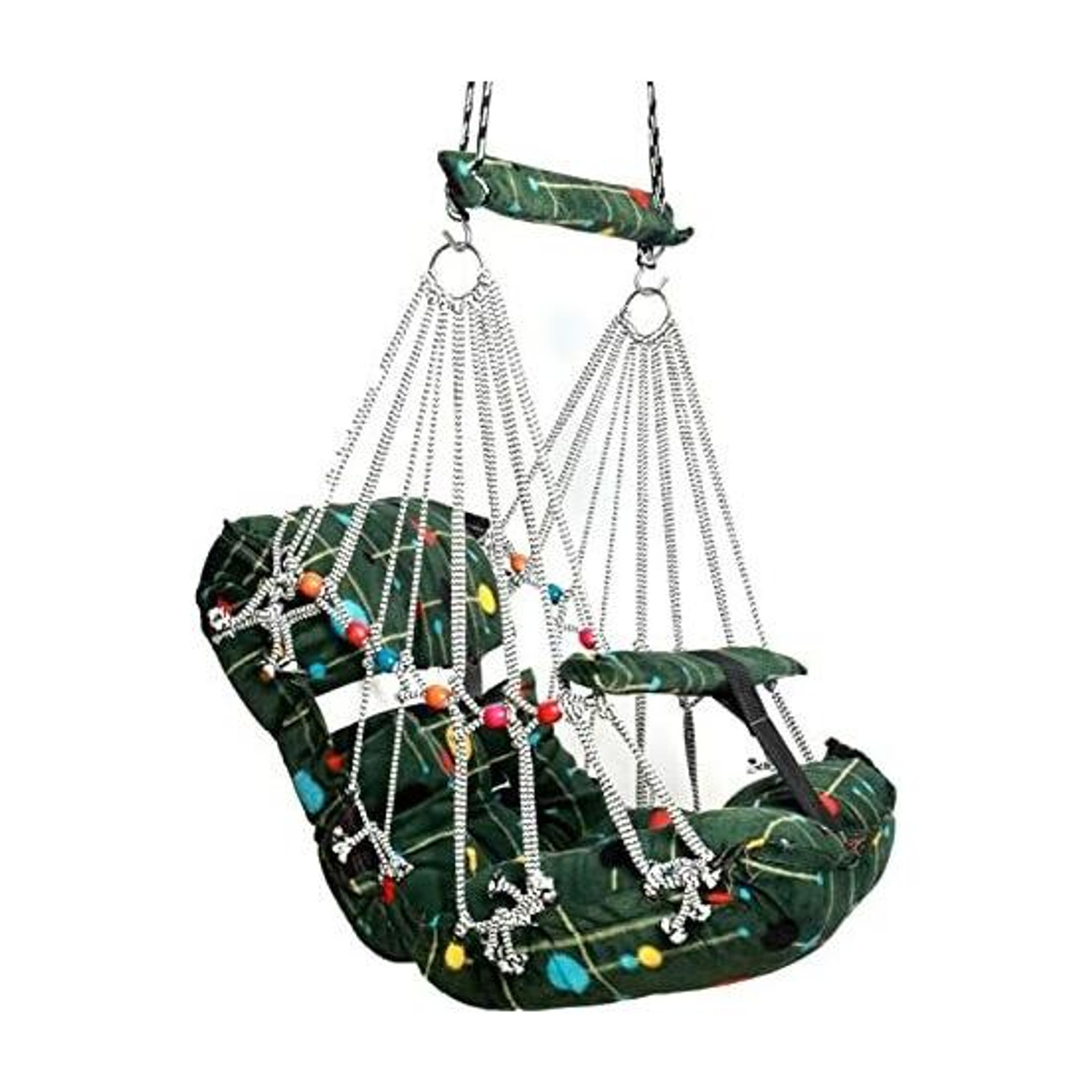 Image of Toytoria Cotton Baby Swing 1 to 6 Year Folding & Washable With Safety Belt baby chair Swings (Pink)