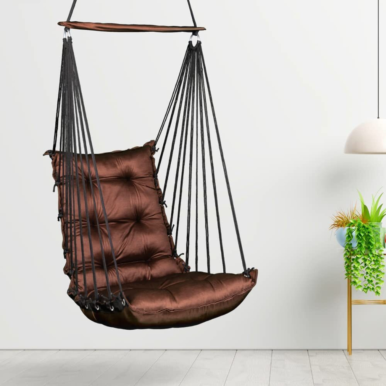 Image of UA URBAN ART Swing Jhula Chair, Hammock, Outdoor- 3 Seater Weight Capacity 300Kgs+ Iron Hammock (Multicolor, DIY(Do-It-Yourself))