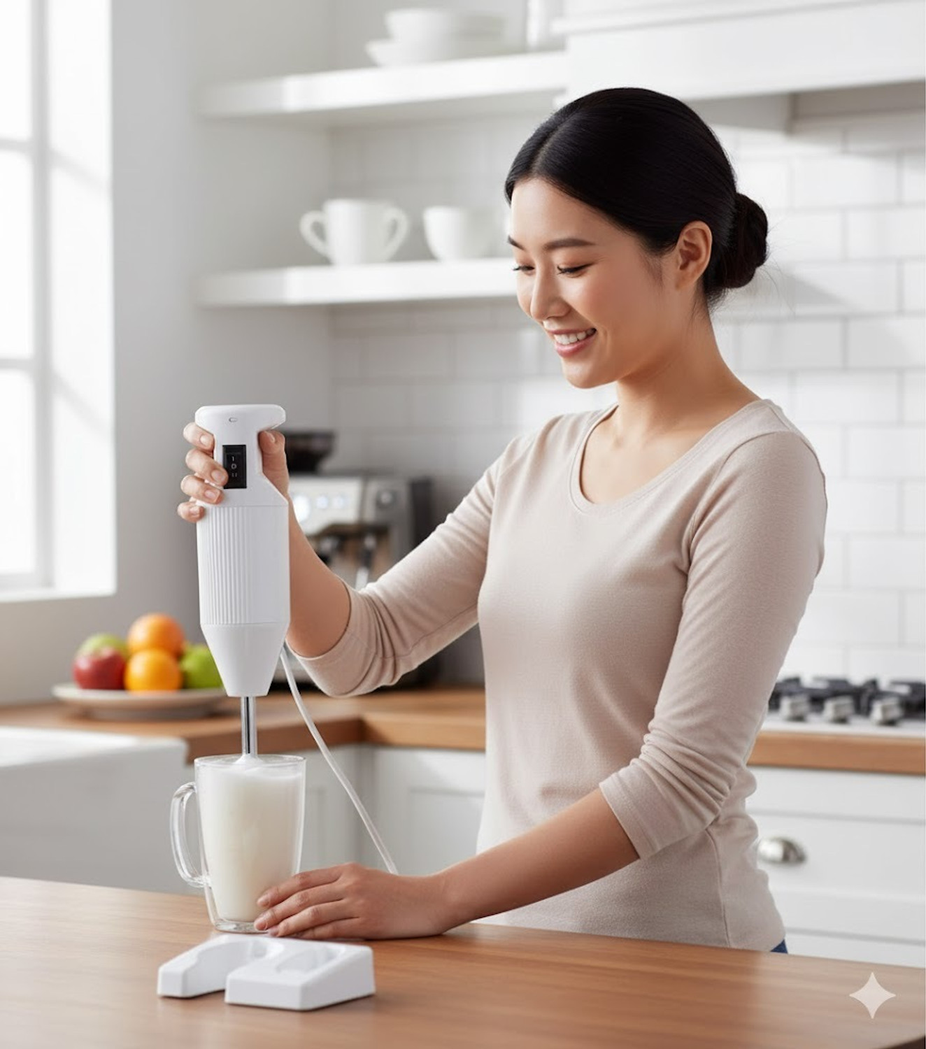 Image of Jaipan 200 W White Hand Blender (Portable Blender)