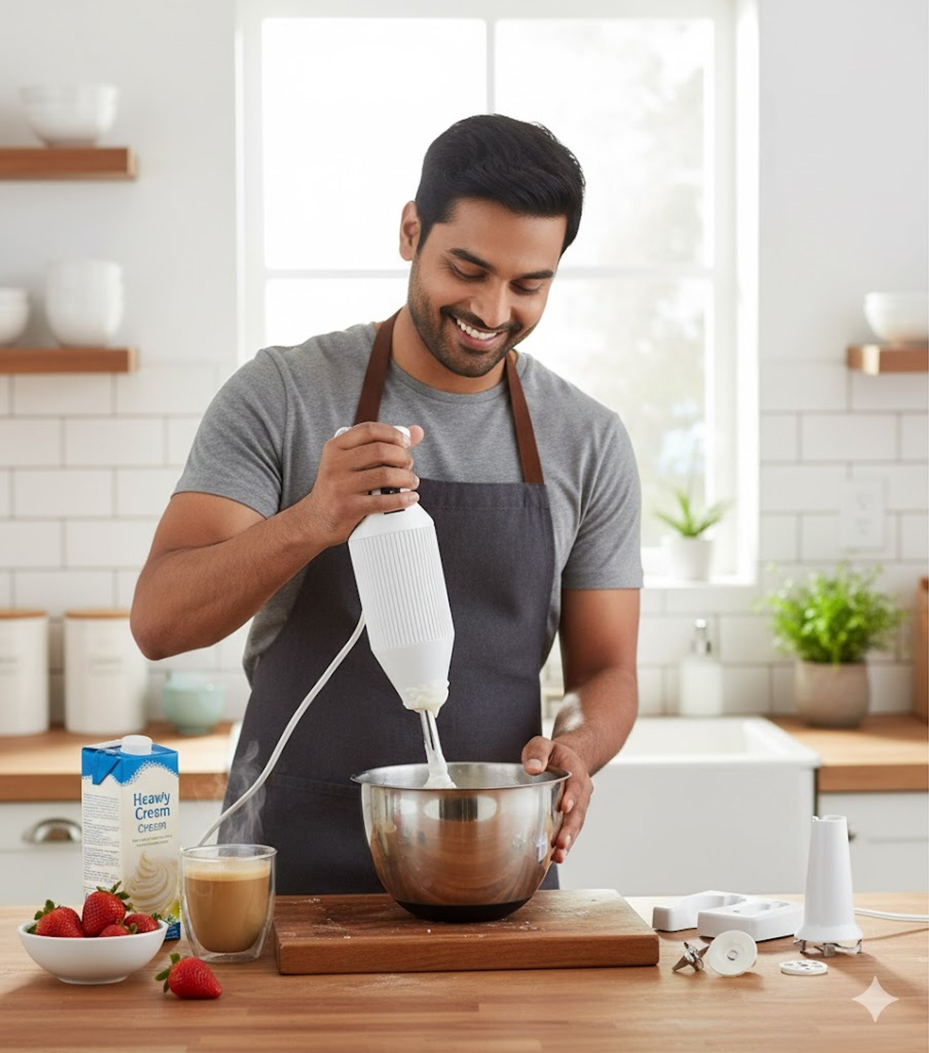Image of Jaipan 200 W White Hand Blender (Portable Blender)