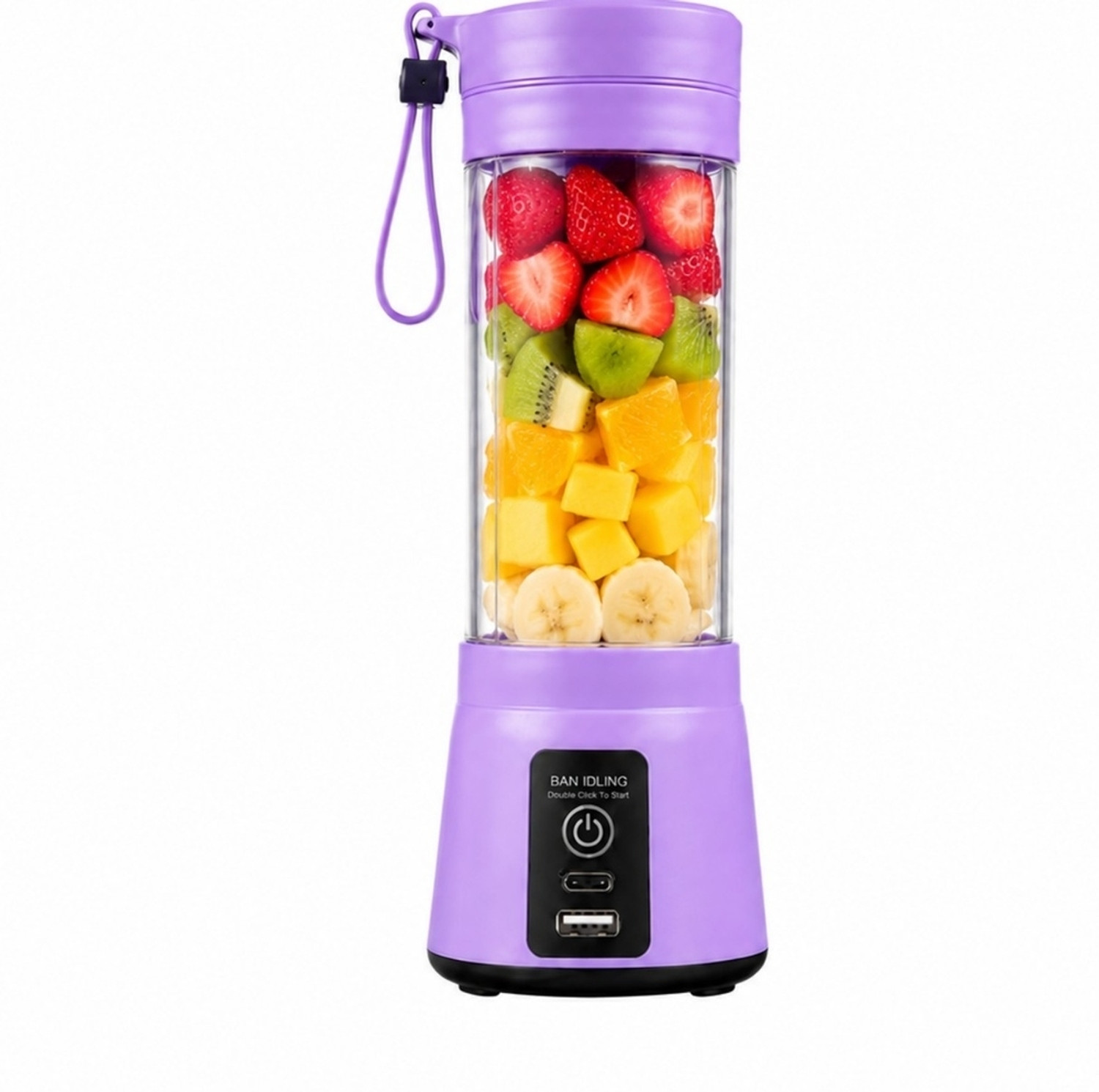 Image of Bhyvaa MGJ93 40 W Juicer (Electric Fruit Juicer Maker USB Rechargeable Mini Juicer Mixer GrinderVG26 | 1 Jar | Blue)
