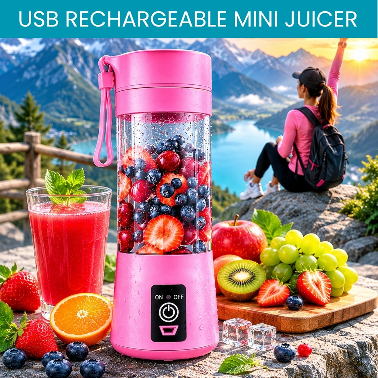 Image of MAXIVE No 25 W Juicer (Compact Smoothie Bottle Juice Blender | 1 Jar | Multicolor)