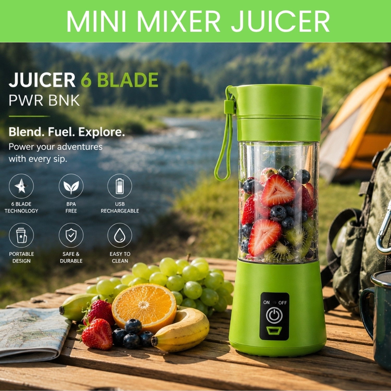 Image of JayGopalTrendz Portable Juicer 0.1 40 W Juicer (Juicer001 | 1 Jar | Multicolor)
