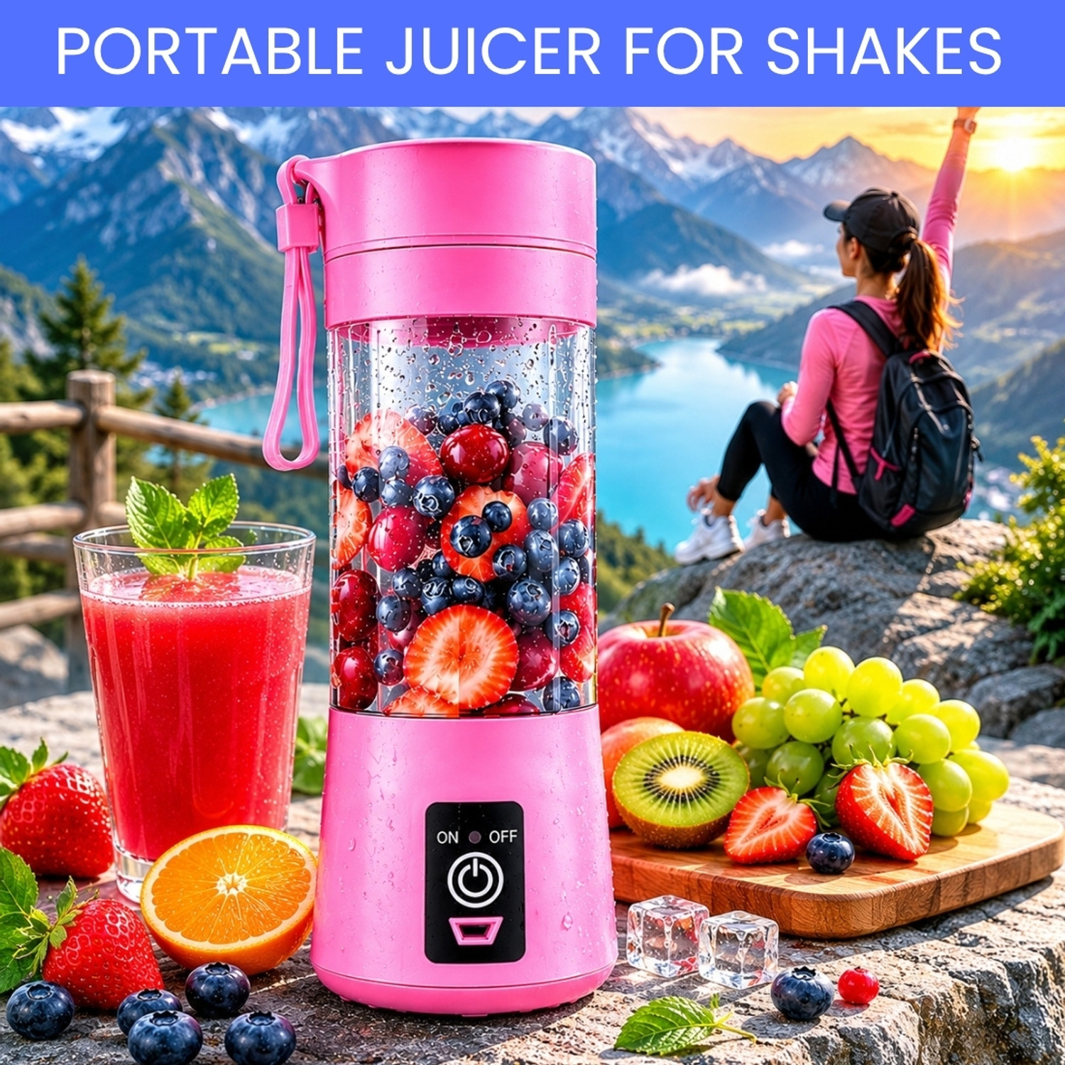 Image of MAXIVE No 25 W Juicer (Juice Blender47 | 1 Jar | Multicolor)
