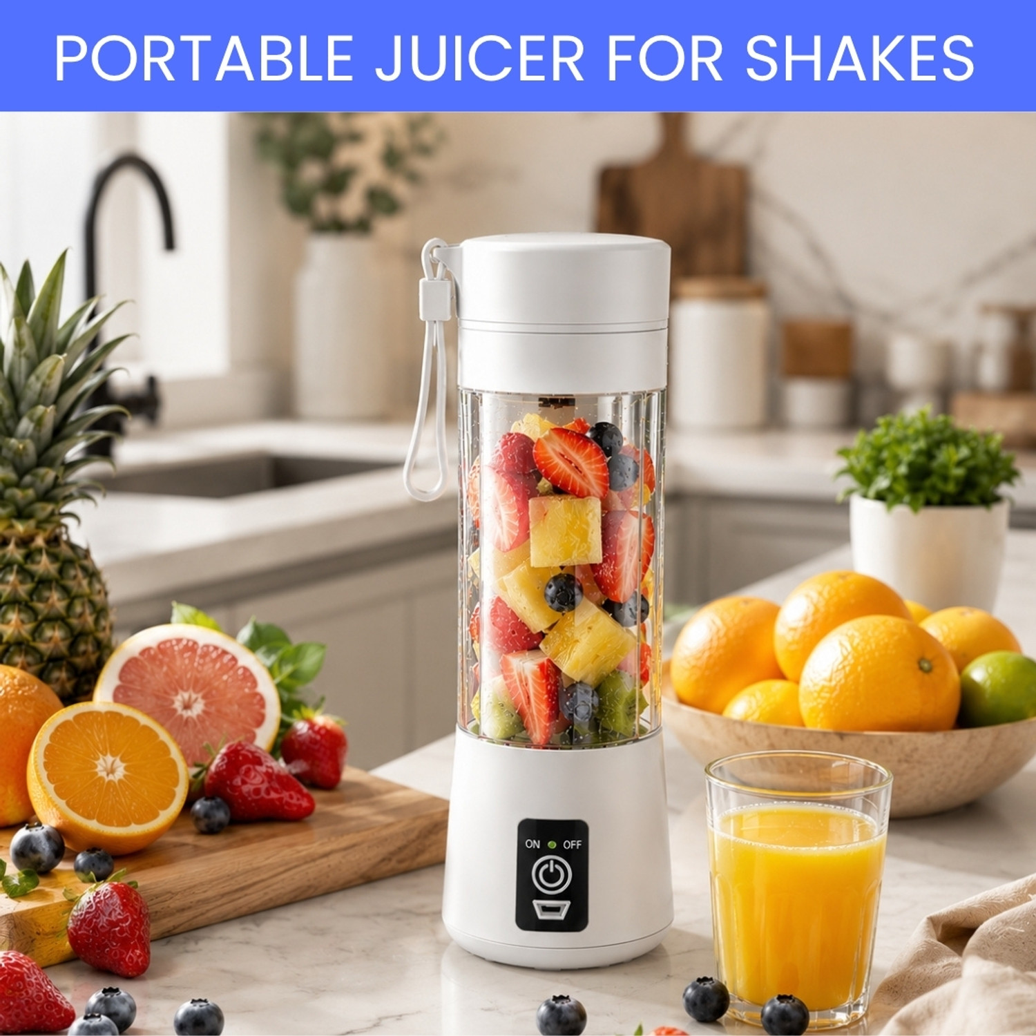 Image of Bhyvaa MGJ35 40 W Juicer (Pro Fruit Juicer | 1 Jar | Blue)