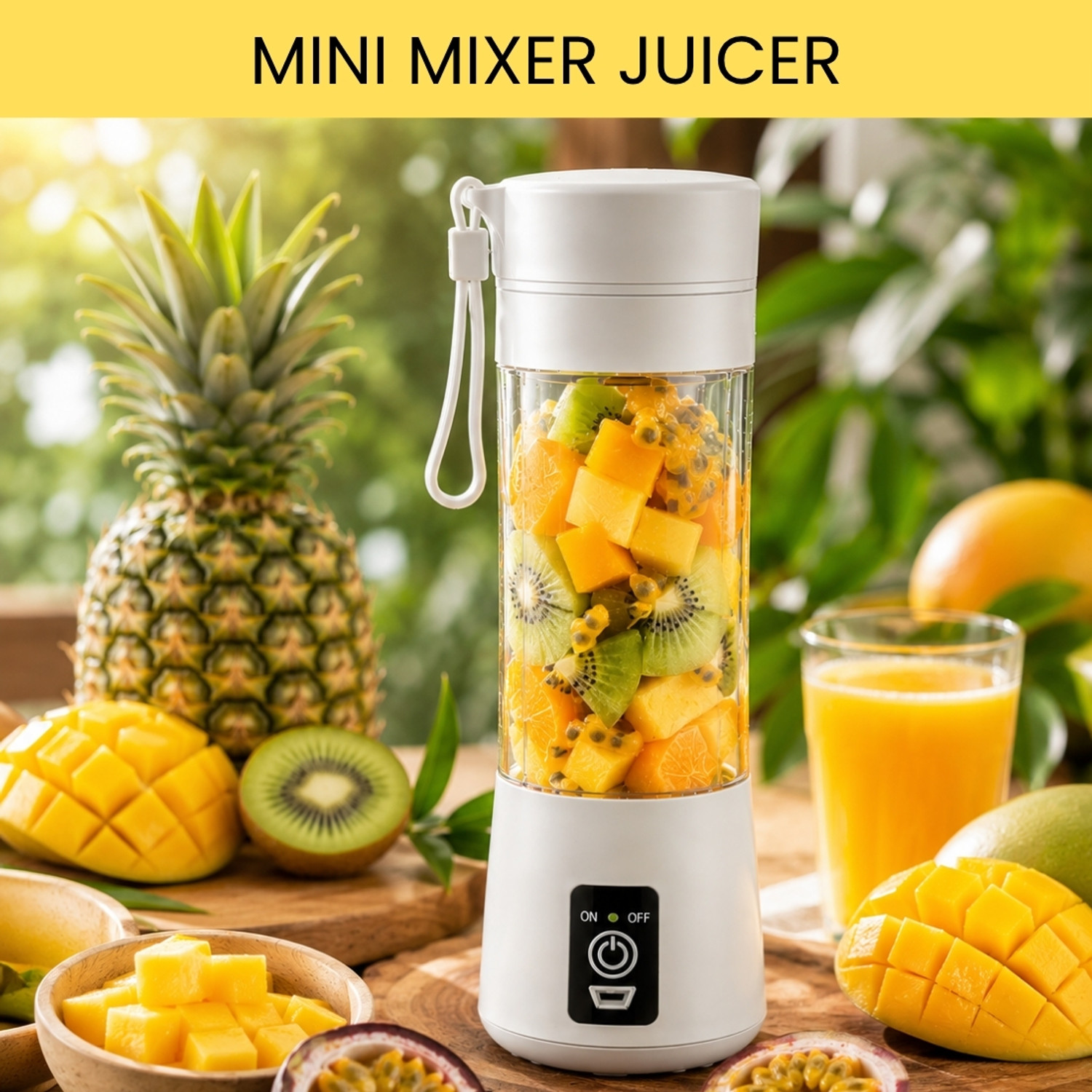 Image of MAXIVE No 25 W Juicer (Travel Friendly Smoothie Blender Bottle | 1 Jar | Multicolor)
