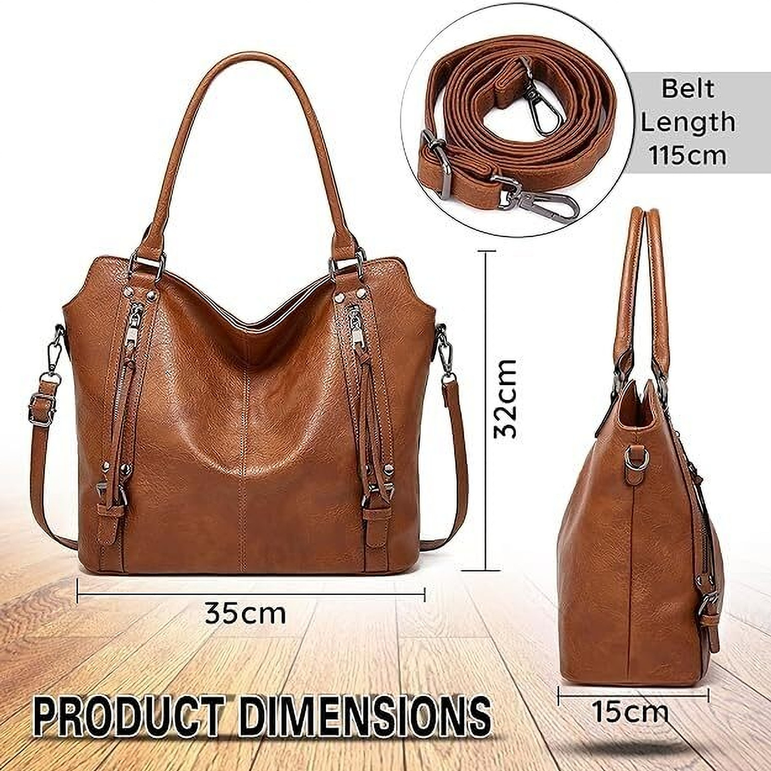 Image of Beauty Queen Women Brown Handbag
