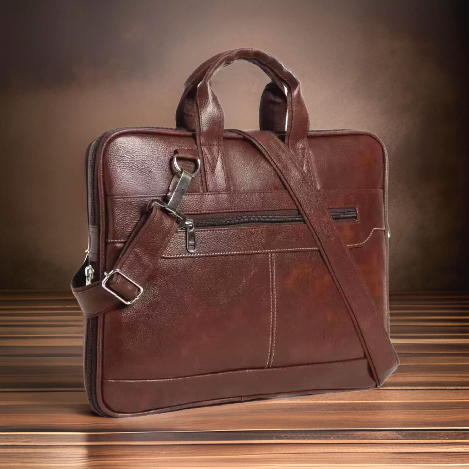 JairaJ Synthetic Leather Laptop Messenger Bag - Image 5