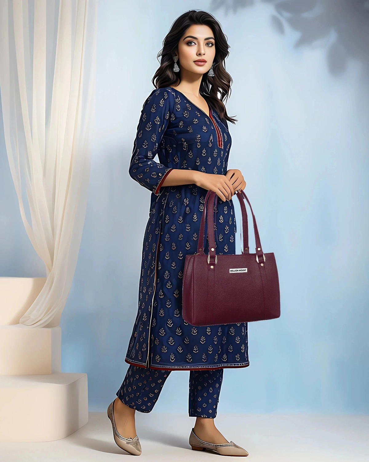 Image of Creeper Fashion Women Maroon Handbag