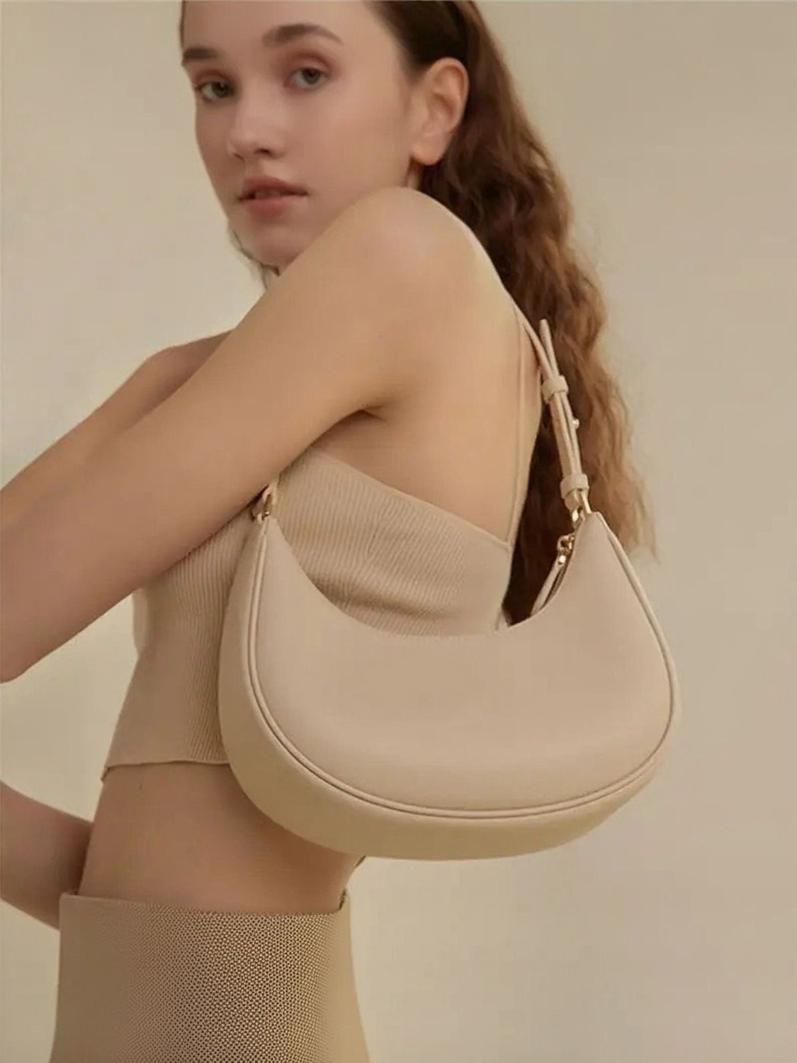 Image of Cleto Women Beige Shoulder Bag