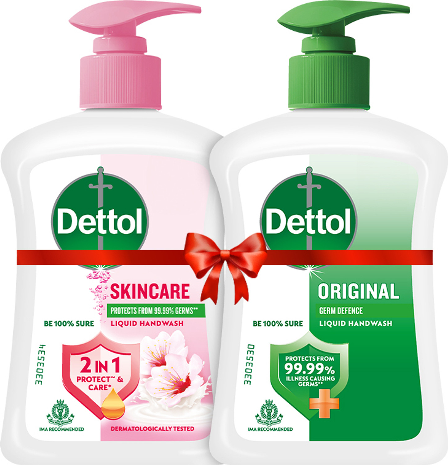 Image of Dettol Hand wash pump relief 200 ml with 175 ml skin care Hand Wash Pump + Refill (370 ml)