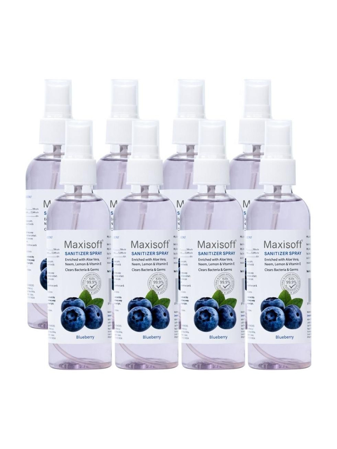 Image of Maxisoft Spray Lemon & Mint | Instant Germ Kill & Daily Hygiene Protection Hand Sanitizer Bottle (12 x 120 ml)