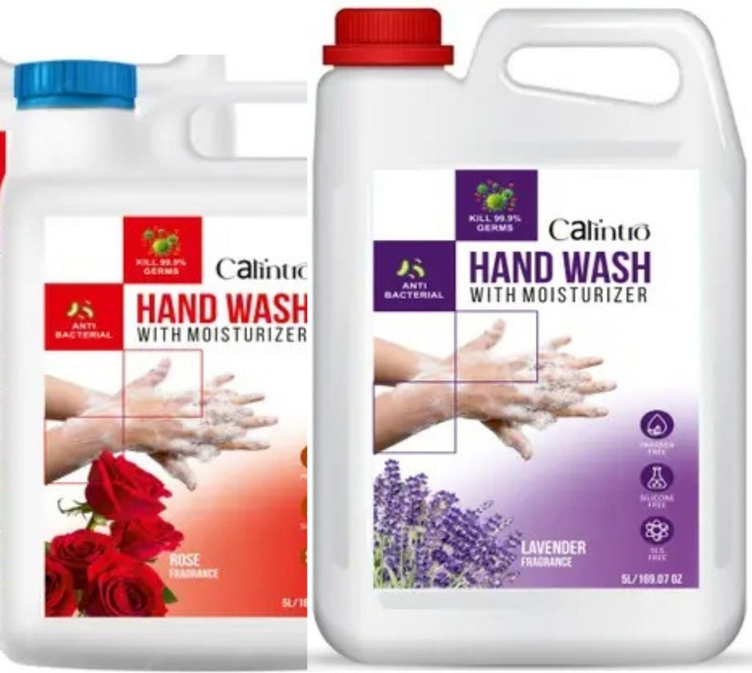 Image of Calintro Rose & Lavender Herbal Purifying Handwash Deep Cleansing, Aromatic Freshness Hand Wash Can (2 x 5 L)