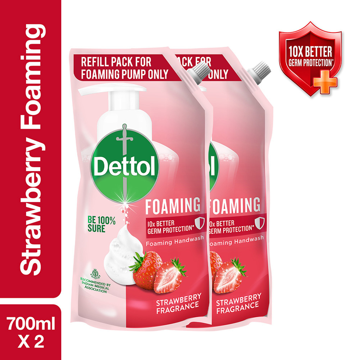 Image of Santoor Classic Gentle with Goodness of Sandalwood & Tulsi Hand Wash Pump + Refill (3 x 383.33 ml)