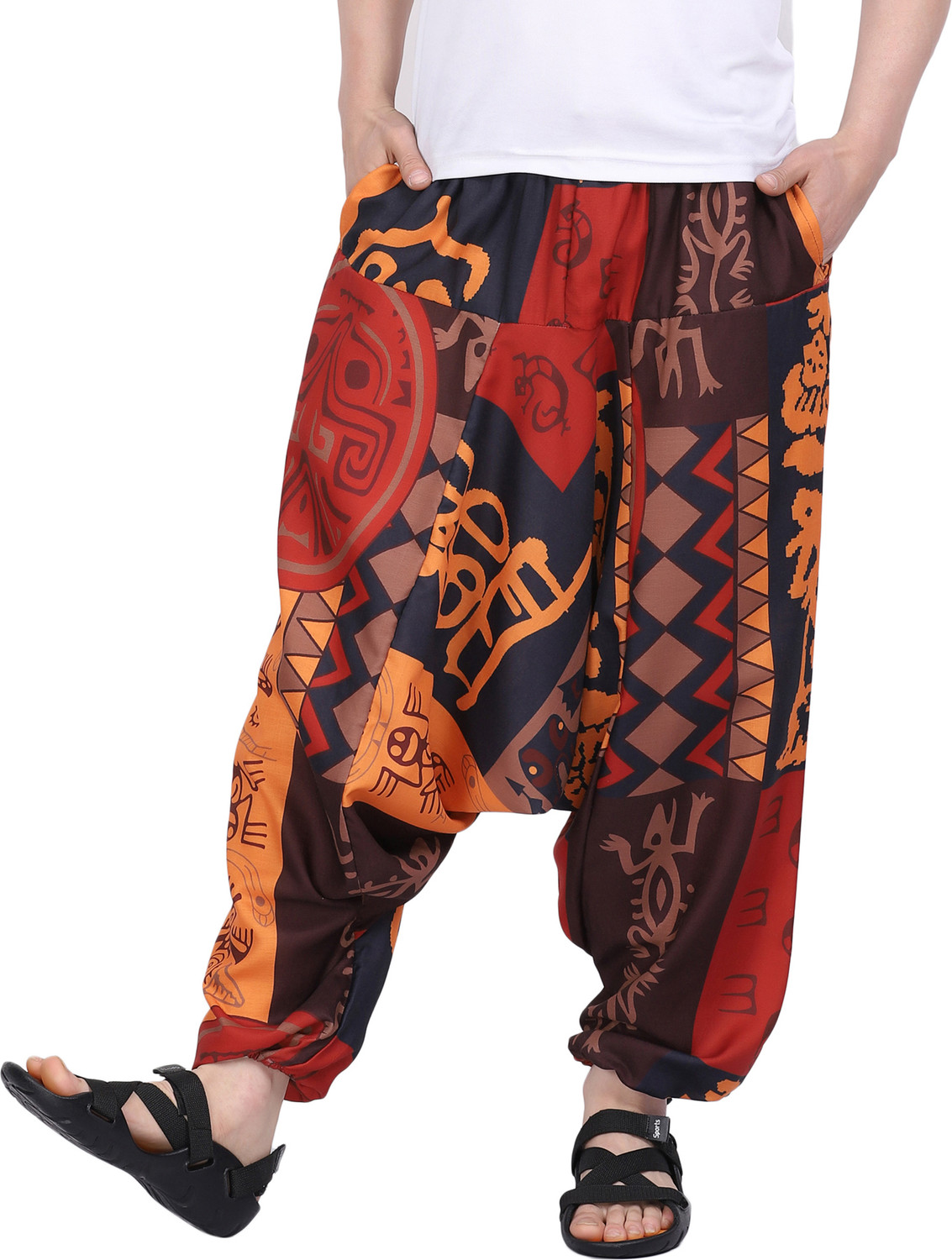 Image of Whitewhale Printed Cotton Men Harem Pants