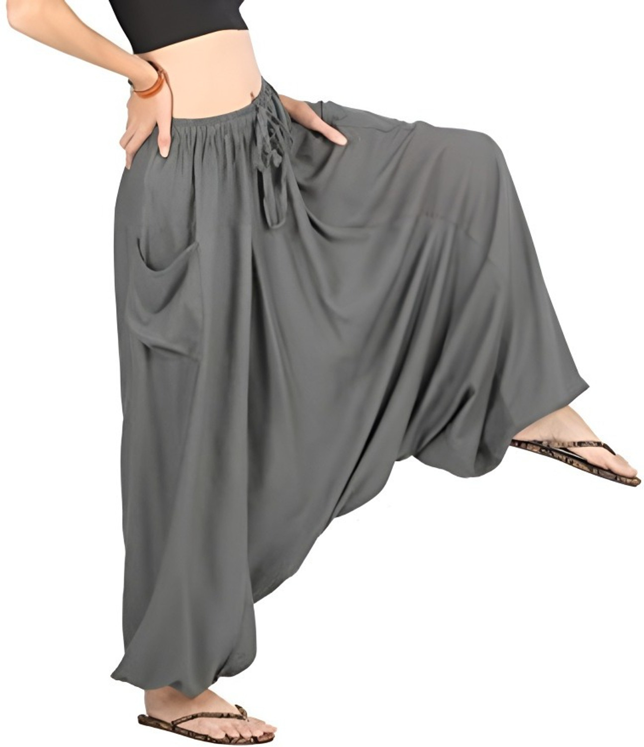 Image of Fashion Passion India Solid Rayon Women Harem Pants