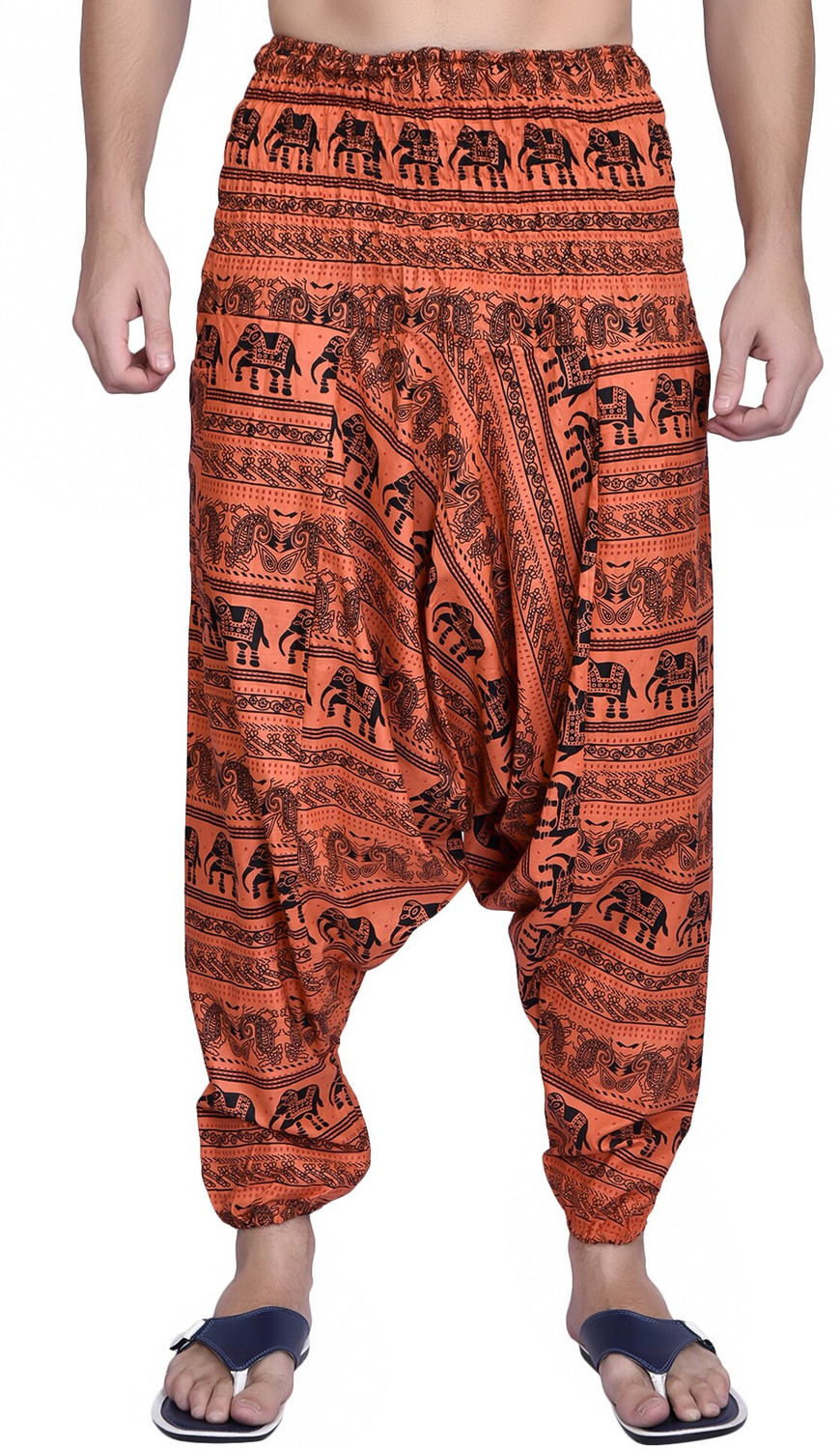 Image of Whitewhale Printed Cotton Men Harem Pants