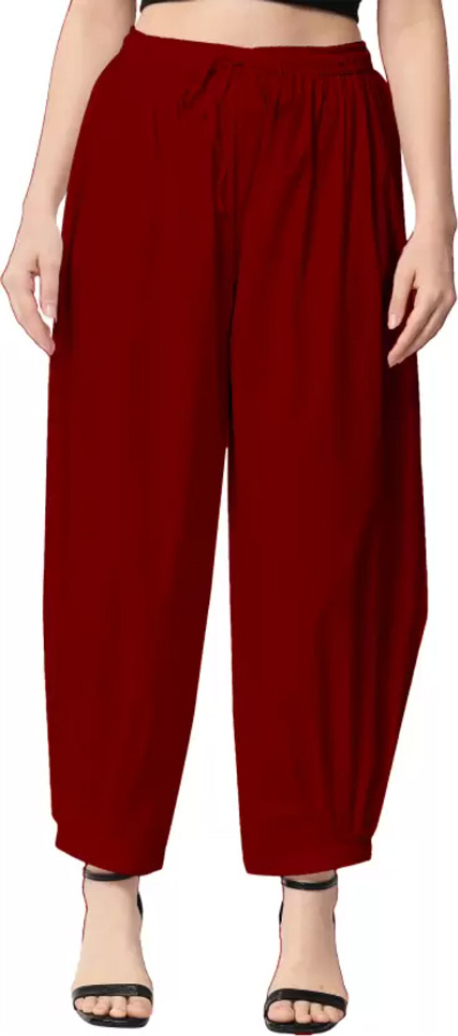 Image of Fashion Passion India Solid Rayon Women Harem Pants