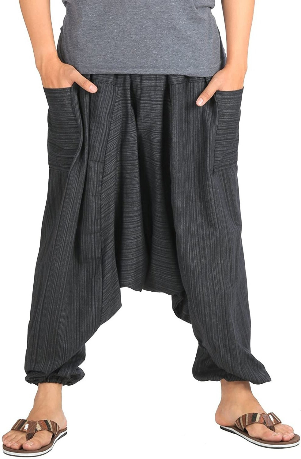 Image of Whitewhale Printed Cotton Men Harem Pants