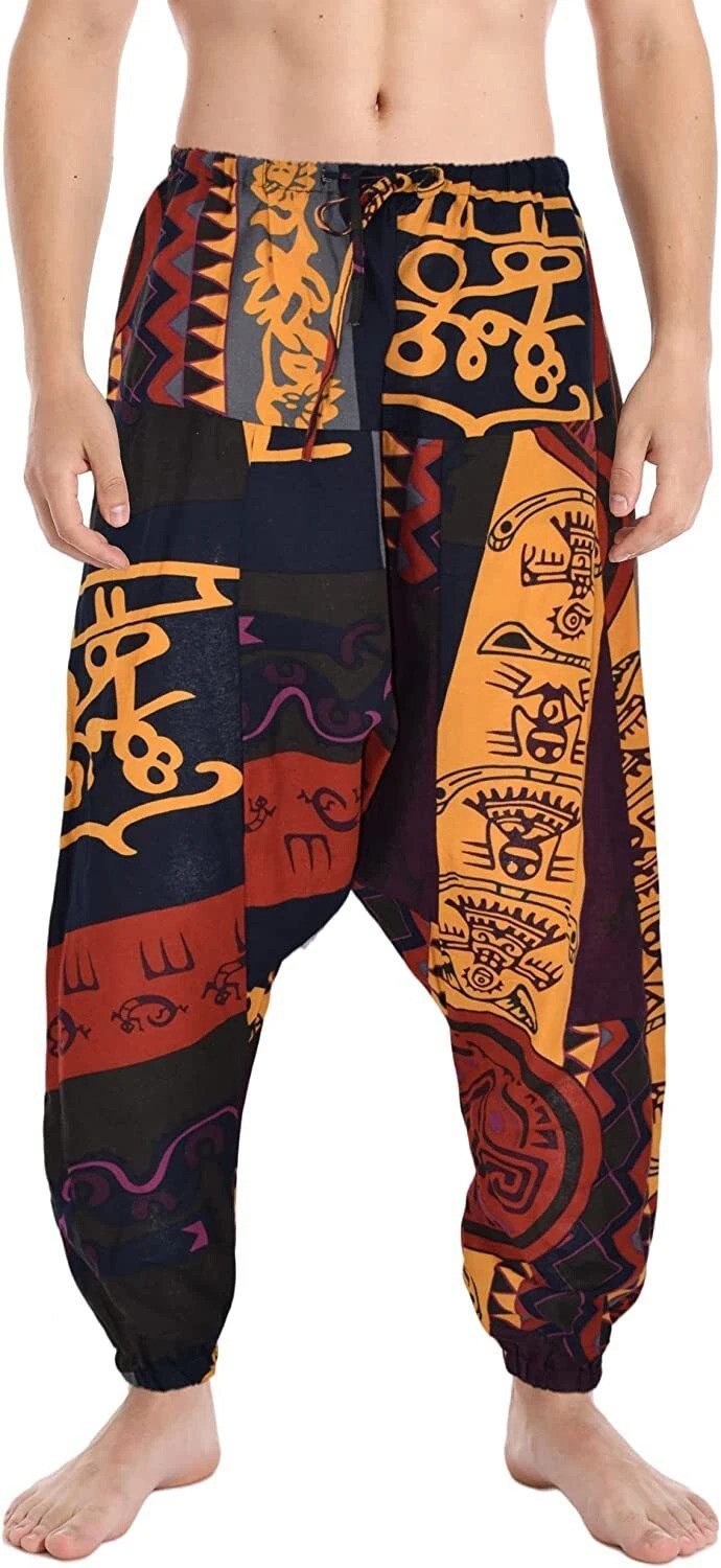 Image of Whitewhale Printed Cotton Men Harem Pants