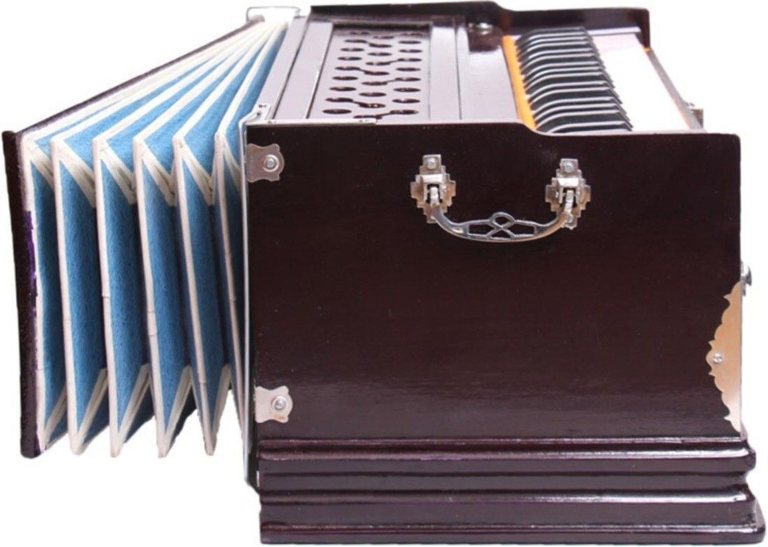 Image of SG MUSICAL NO.1 7 Stopper 3 1 /4 Octive,Double Bellow,39 Keys WITH BAGD123 TBT18 3 1 /4 Octave Harmonium (Two Fold Bellow) 3.25 Octave Hand Pumped Harmonium (Three Fold Bellow, Bass Reed, Male Reed)
