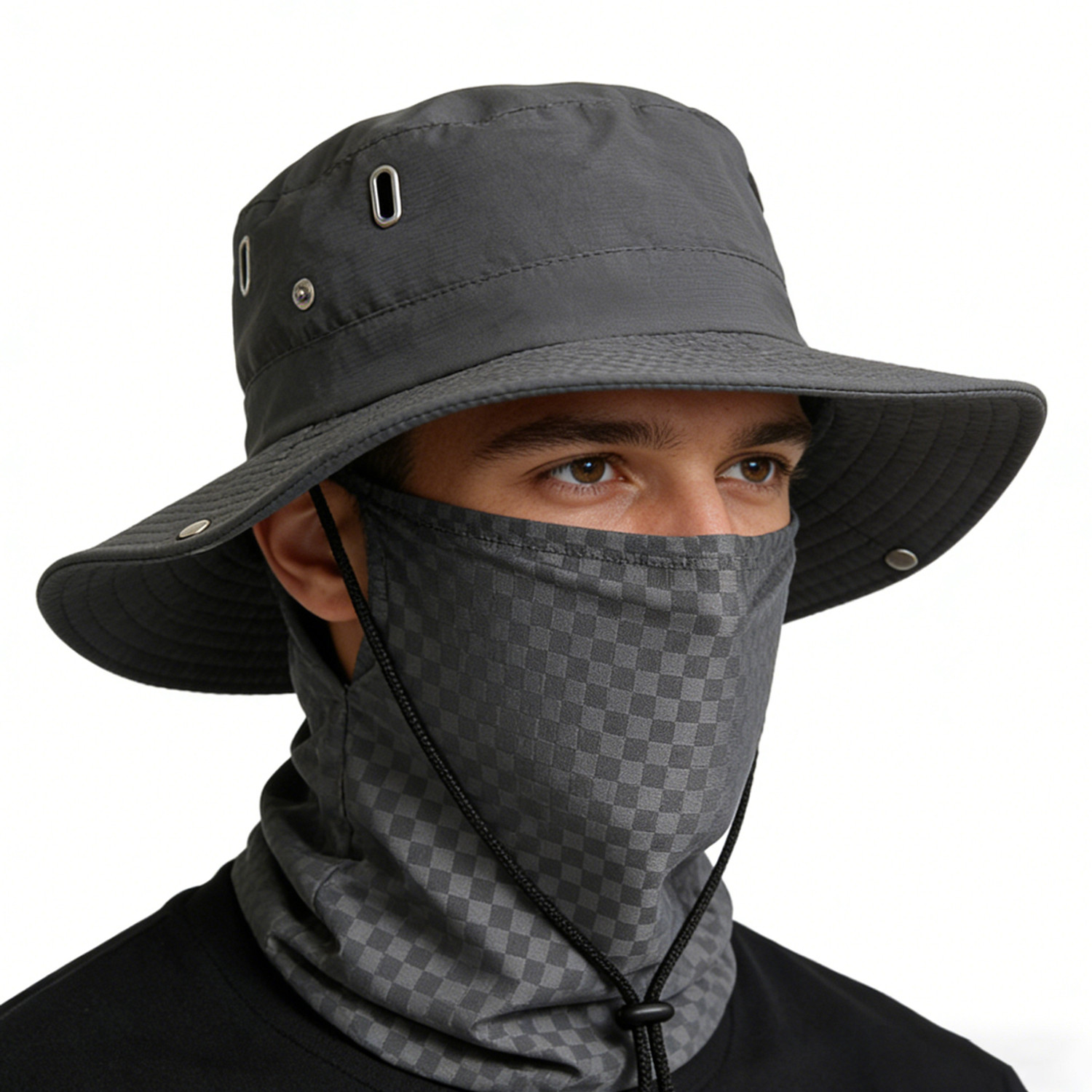 Image of TREXEE Sun Hat for Men and Women,Breathable Mesh Sun Protection Round Green (Green, Pack of 1)
