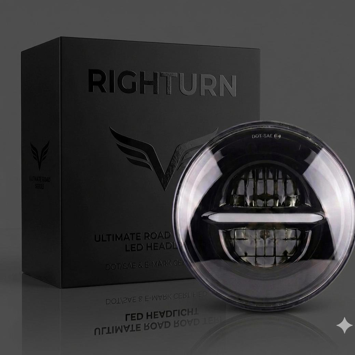 RIGHTURN LED Headlight for Royal Enfield Bullet 350 - Image 1