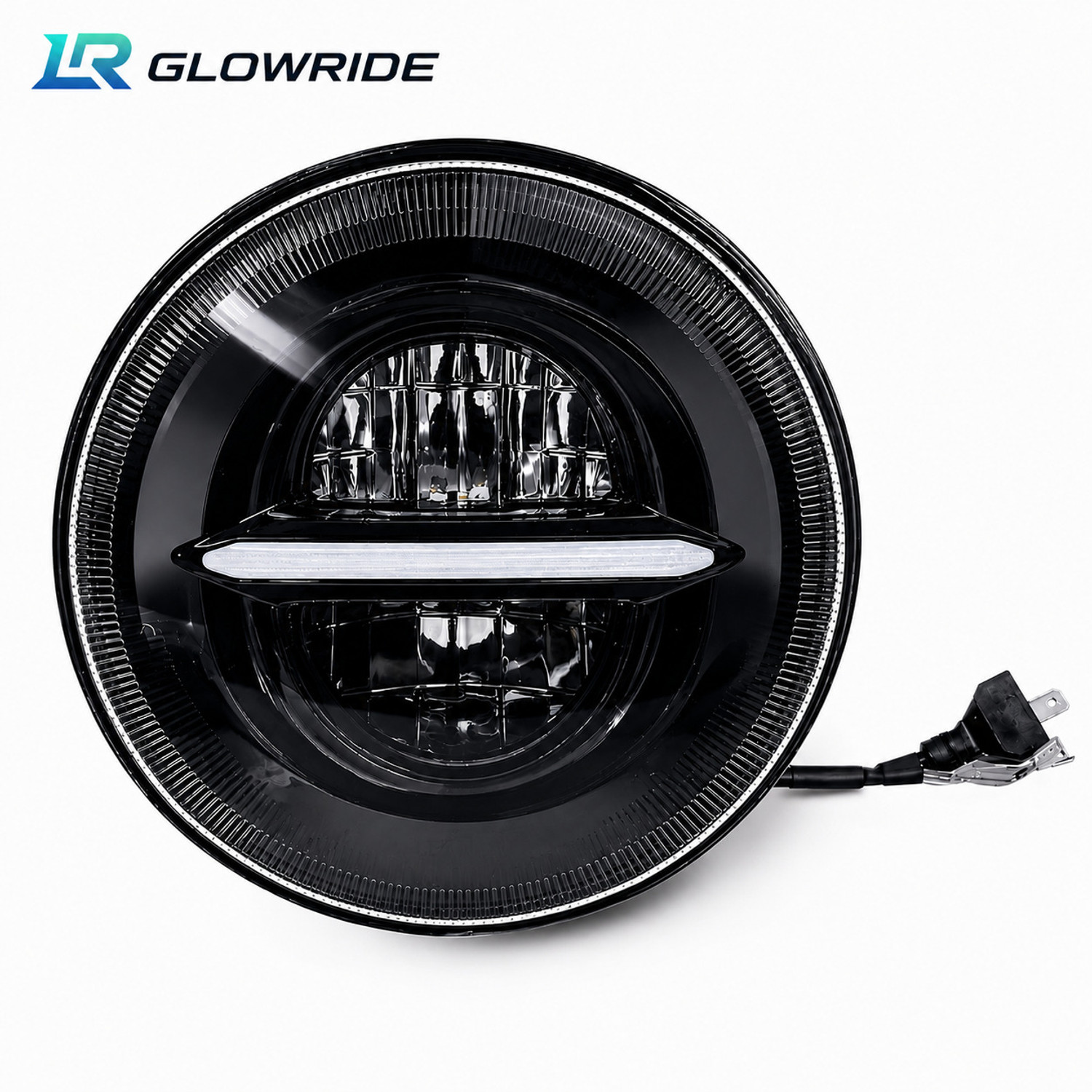 Image of RIGHTURN LED Headlight for Royal Enfield Bullet 350, Bullet Trials 350, Bullet Trials 500, Thar, Jeep