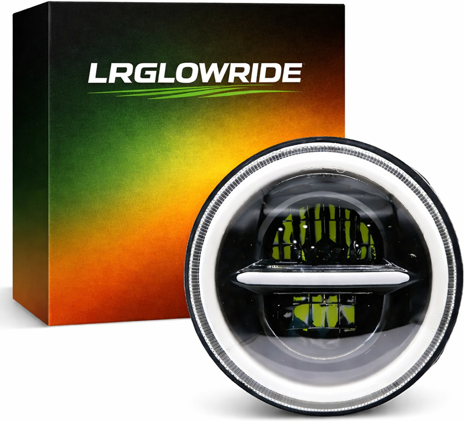 Image of RIGHTURN LED Headlight for Royal Enfield Bullet 350, Bullet Trials 350, Bullet Trials 500, Thar, Jeep