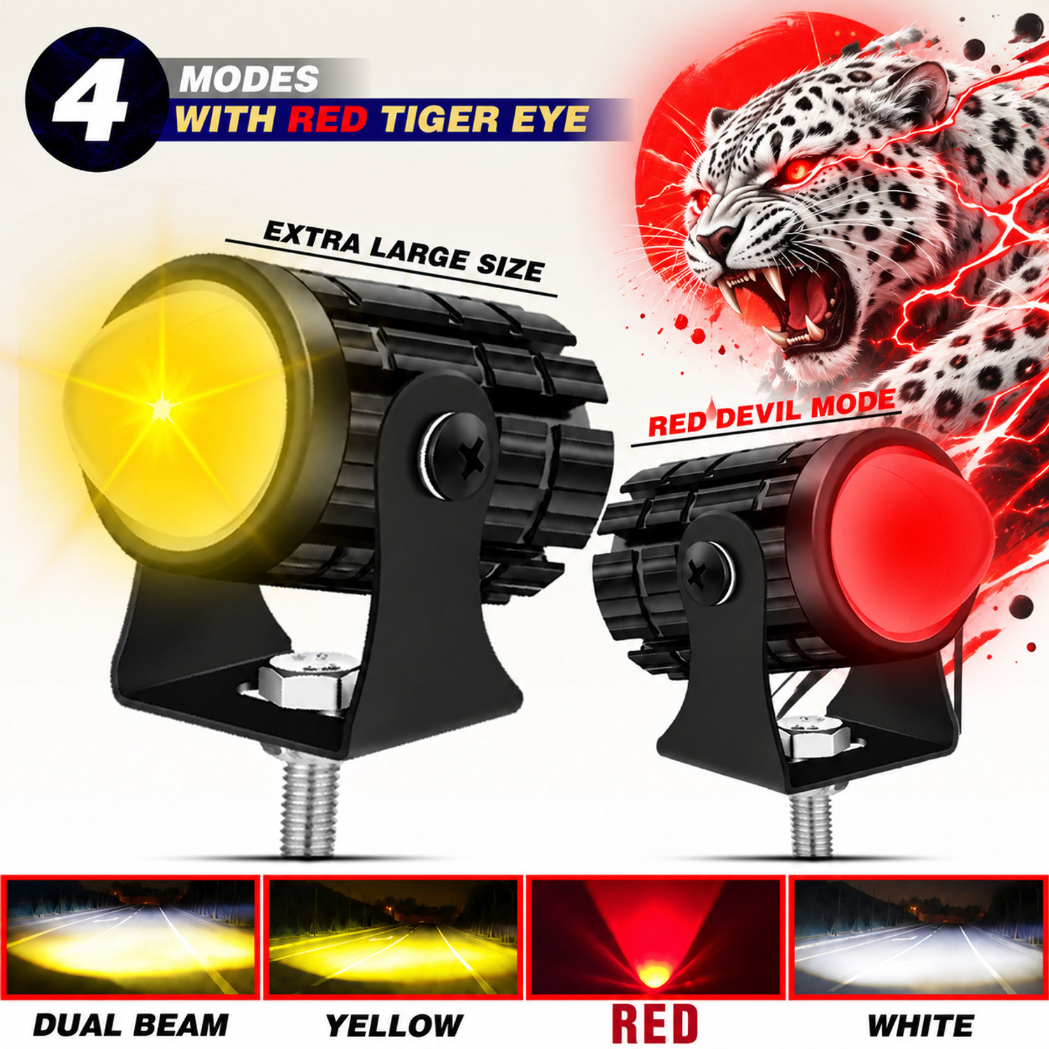 automunk LED Fog Light for Universal Bike, Car - Image 1