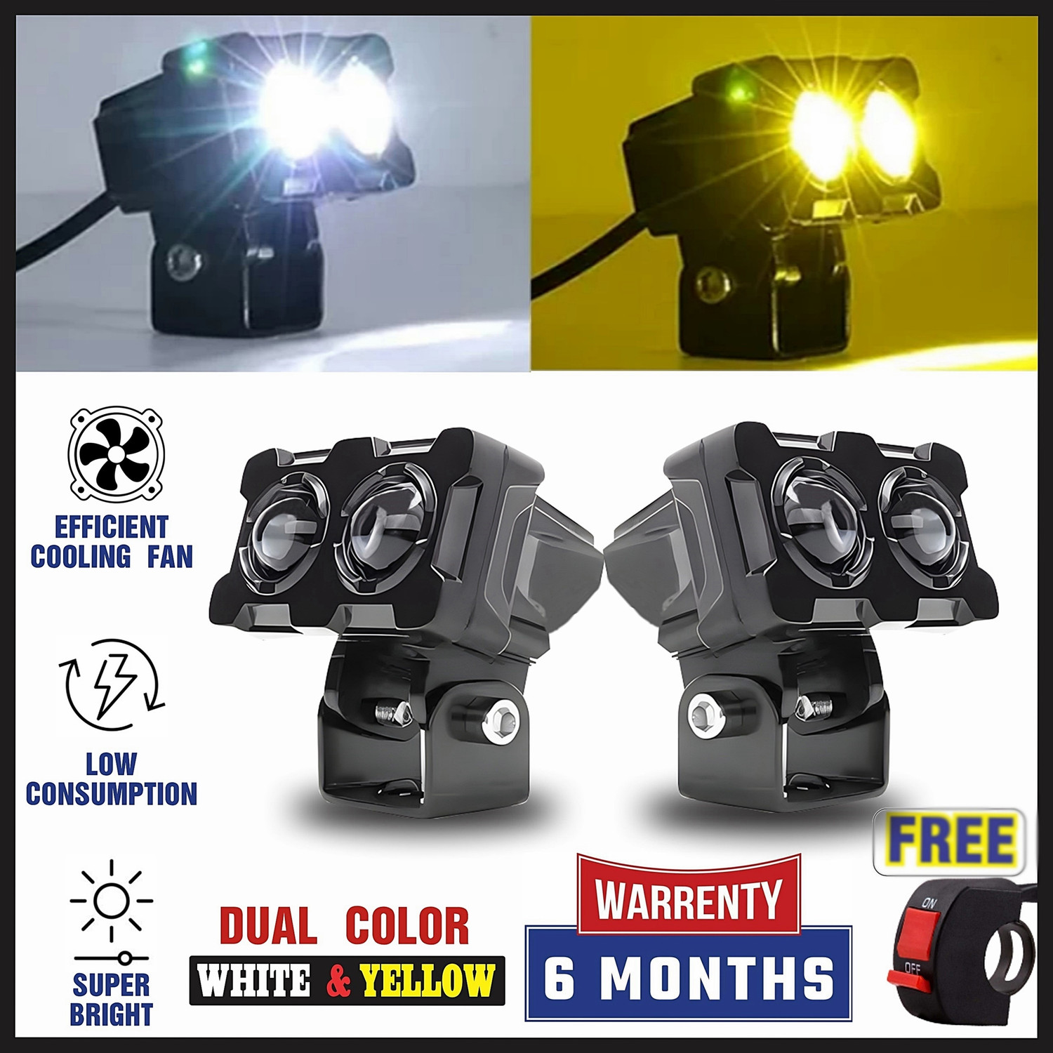 MIKANIX LED Fog Light for Universal For Bike - Image 1