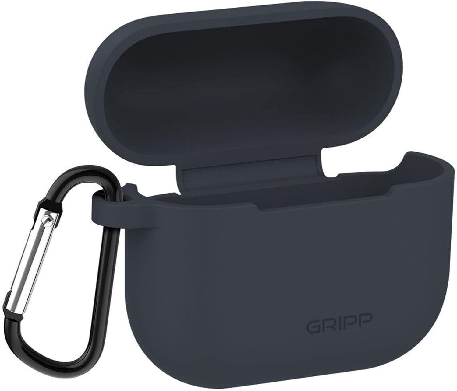 Image of Gripp Silicone Press and Release Headphone Case For Apple AirPods (3rd Generation) (Charcoal)