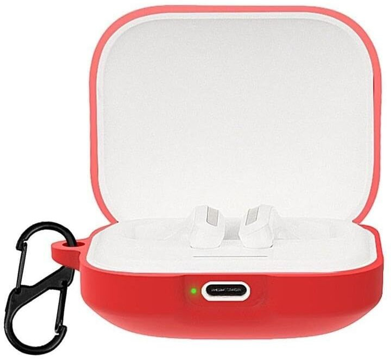 Image of CRUIC Silicone Latch Earbuds Case For Redmi Buds 5 (Red, Silicone Case Cover For Redmi Buds 5)