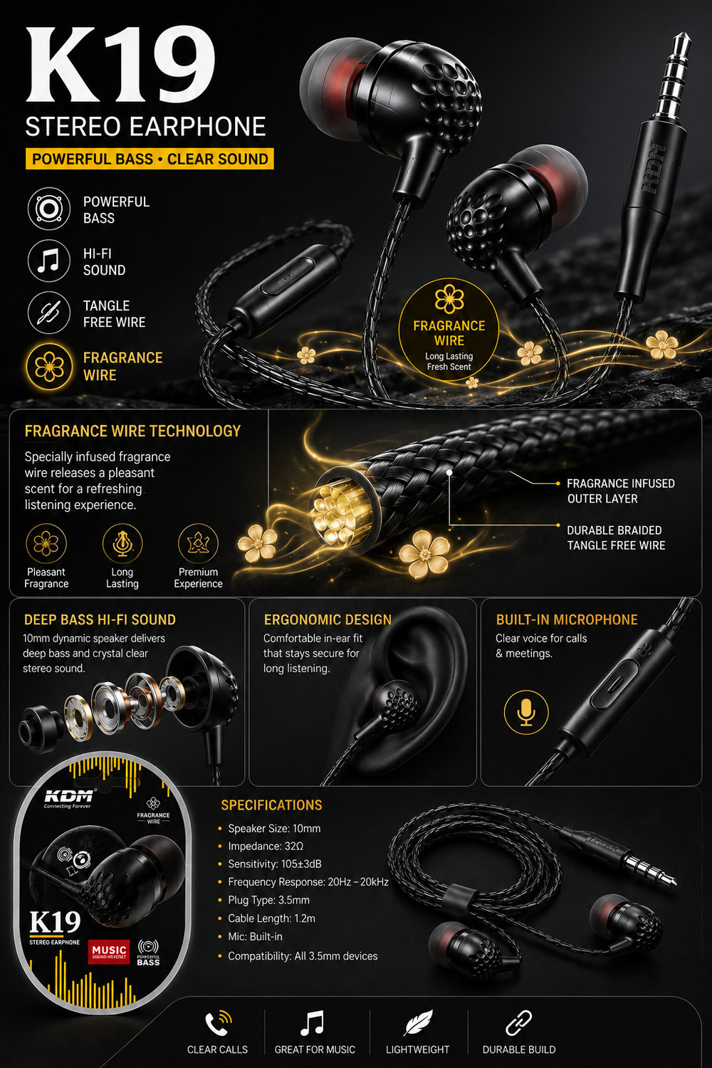 Image of KZ Gale Super Linear Dynamic Driver Gaming IEM (Type-C) Wired Gaming Headset (Black, In the Ear)