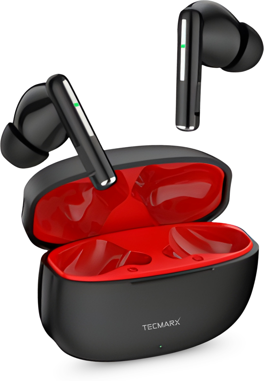 Image of Tecmarx Vibe Wireless Earbuds 30H Playtime, Deep Bass, Clear Sound Bluetooth Bluetooth Headset (Black, True Wireless)