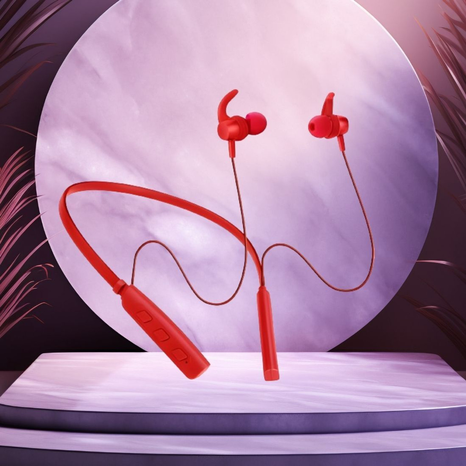 Image of GHEREL Original Advanced Compatible For Z3 Wireless Earphones Heavy Bass Bluetooth Bluetooth Headset (Neckband with Drivers with Smart Pairing (RED), In the Ear)