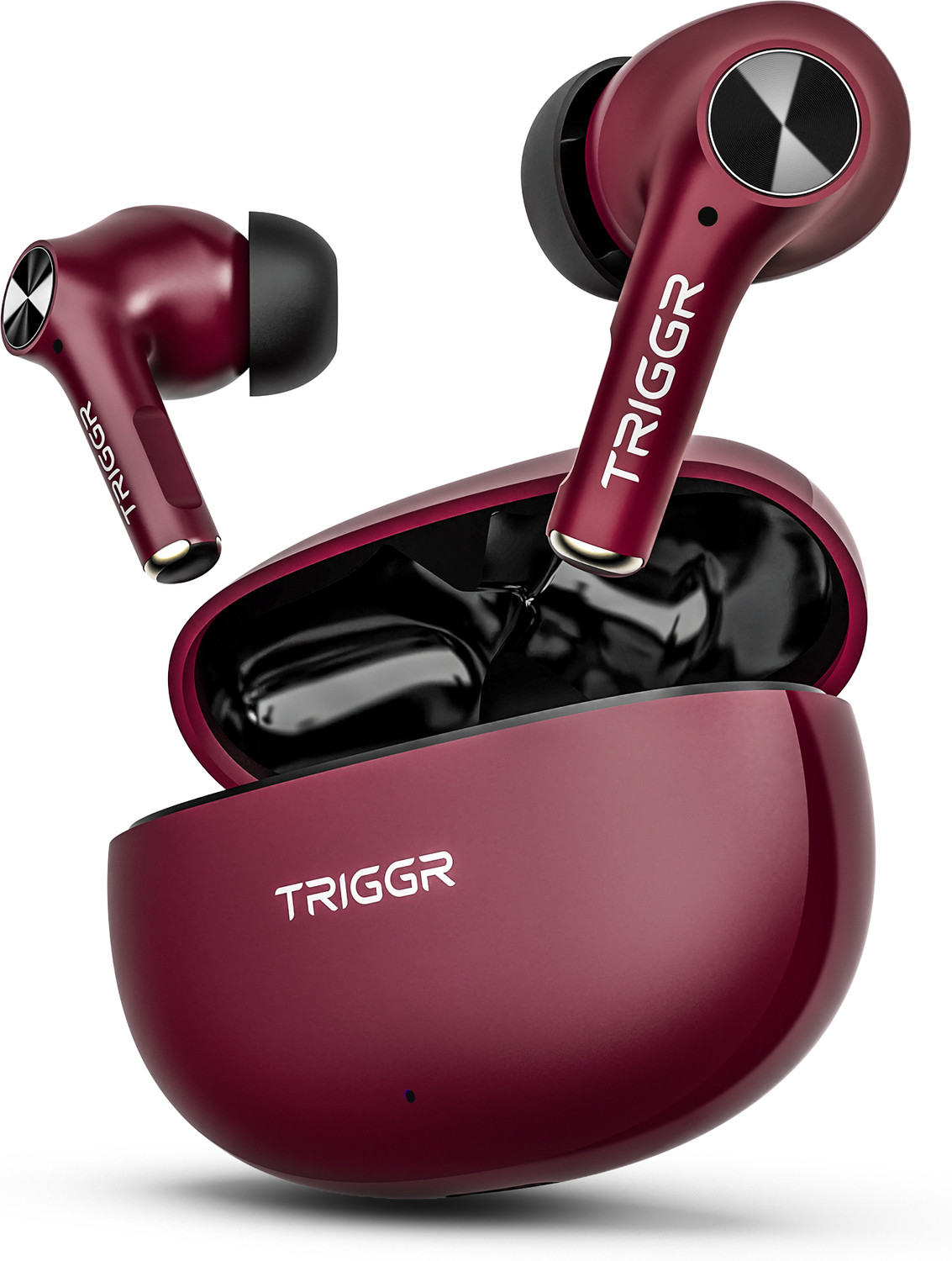 Image of TRIGGR Buds 2A TWS 40H Playtime BT 5.3 ENC Mic AJC Bluetooth Headset (Black, True Wireless)