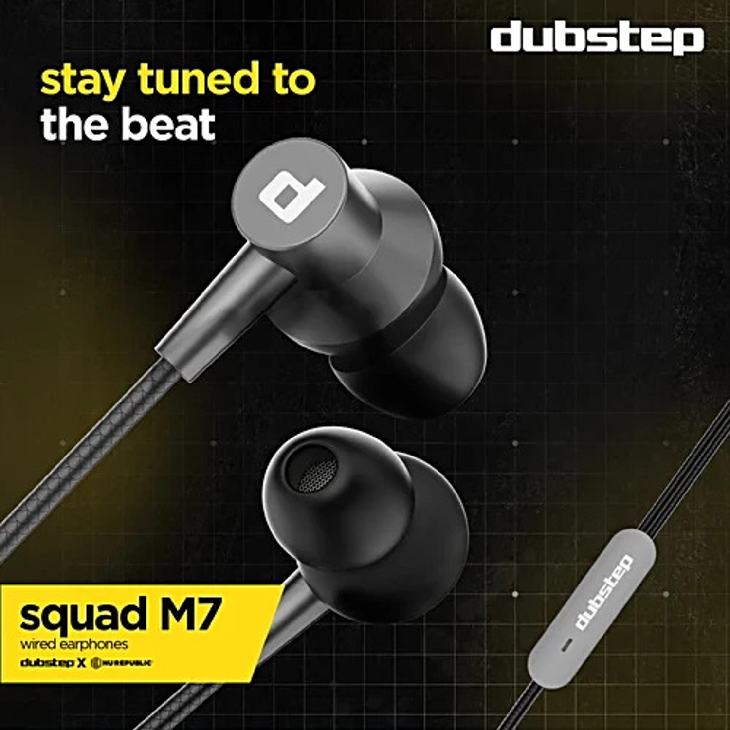 Image of Dubstep Squad M7 In-Ear Wired Earphones With Mic & X-Bass Technology, Wired Headset (Black, In the Ear)