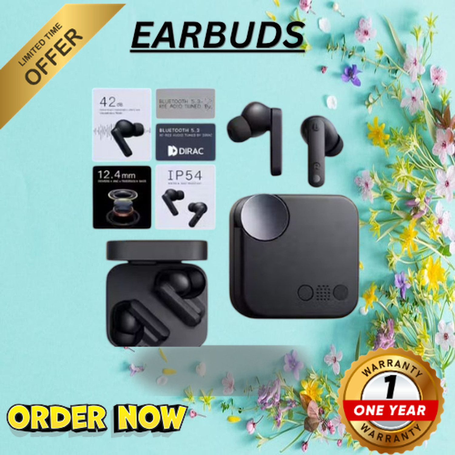 Image of house of common Master buds Core ANC | 49dB 6 Mic ENC, 48Hr Playtime, Hi-Res Audio 3E Bluetooth Headset (Black, True Wireless)