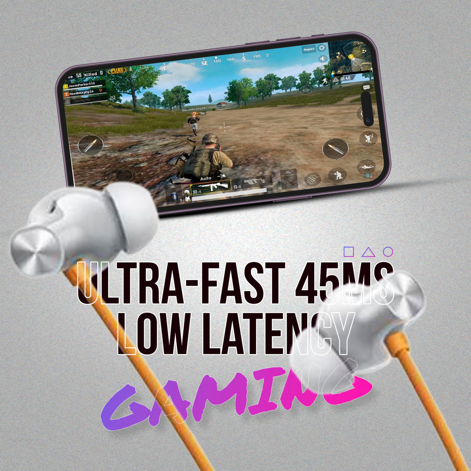 Image of bAot Wireless Earbuds B5 Neckband With 48Hrs Playback Time &Pure Audio, Deep Bass Bluetooth Headset (Orange, In the Ear)
