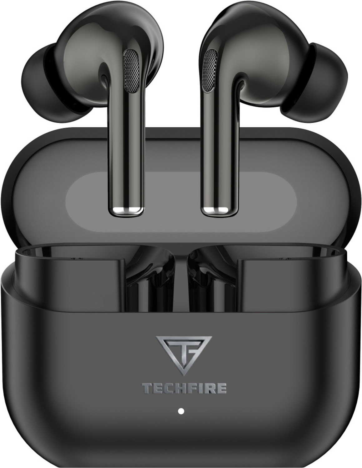 TECHFIRE Bullets 360 TWS Earbuds with 100 HRS Playtime,(50ms Low Latency), Bluetooth v5.1 Bluetooth Headset (Carbon Black, True Wireless) - Image 1