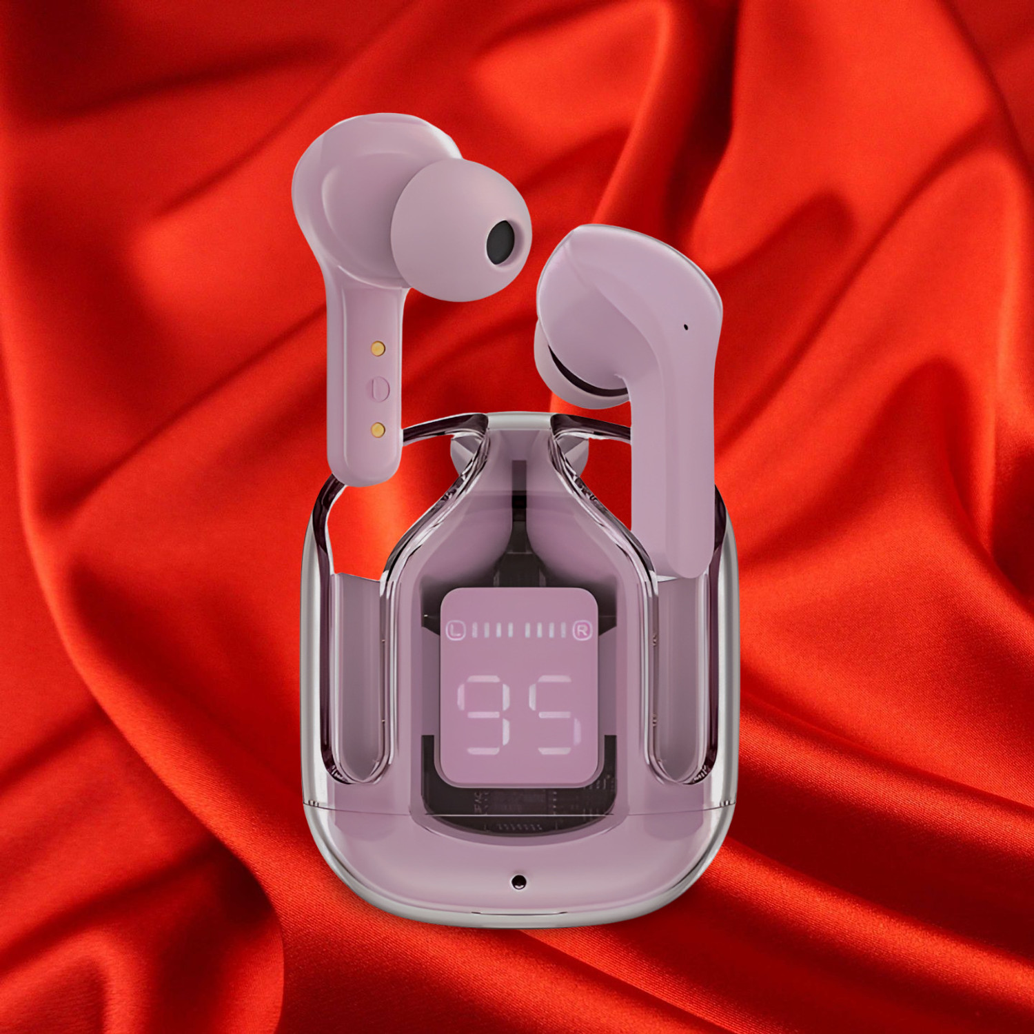 Image of Lynacz Original Compatible with Buds Air 8 TWS Earbuds with 55dB ANC, 58H Playtime -(Black) Bluetooth Headset (Dual Drivers, Hi-Res LHDC Audio, 6 Mic ENC, Low Latency Gaming, Bluetooth 5.4, In the Ear)